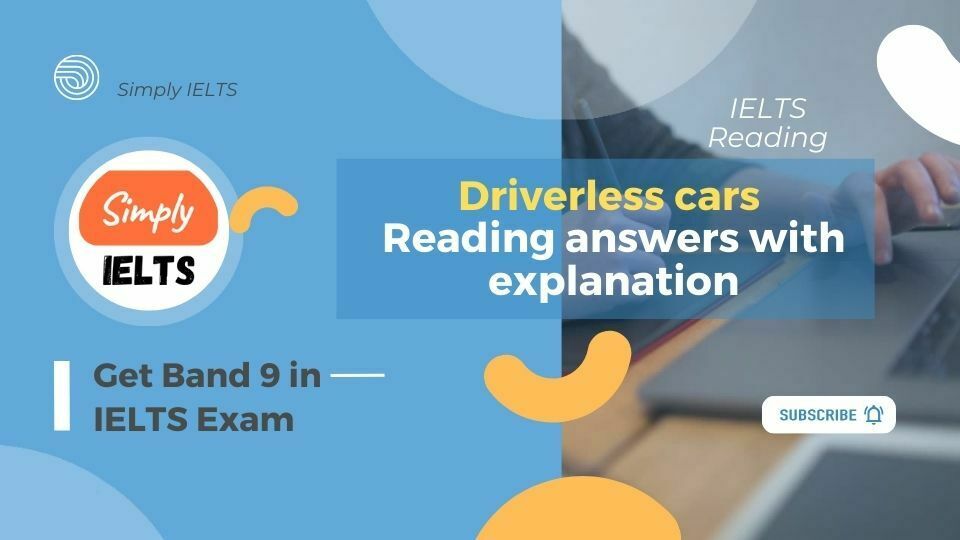 Driverless cars reading test with answers and explanation