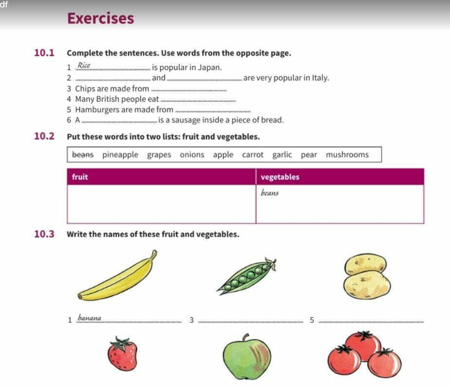 English Vocabulary in use Elementary exercise