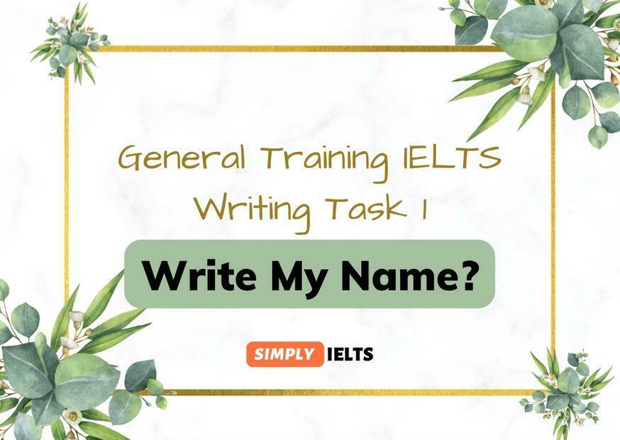 Should I write my name on IELTS Letters?